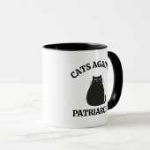 猫好きフェミおもしろいニストのママ政治的な友人ギフト マグカップ (正面右)