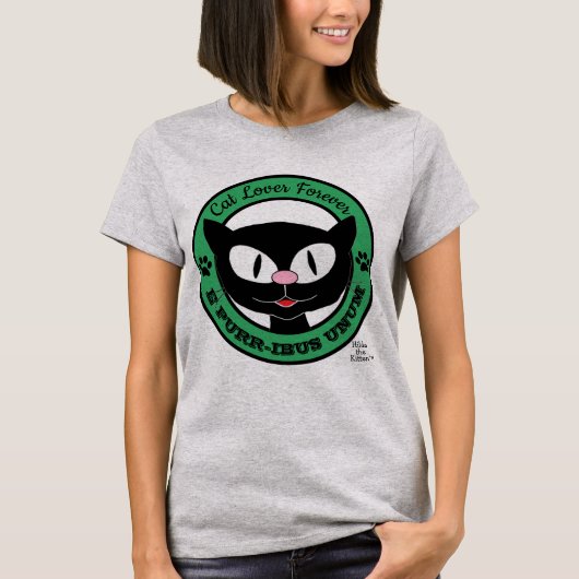 猫好きフォーエバーE PURR-IBUS UNUM Tシャツ (正面)