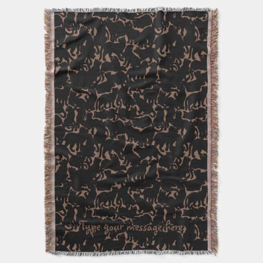 猫好きブランケットレチャットファットキャットブランケット スローブランケット (正面縦)