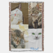 猫好きブランケット スローブランケット (正面縦)
