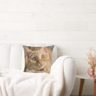 猫好きプレゼントカスタム- Pet Photo Keepsake Cat クッション