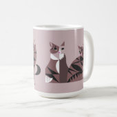 猫好きマググ コーヒーマグカップ (正面右)
