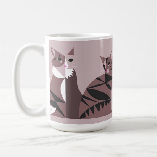 猫好きマググ コーヒーマグカップ (左)