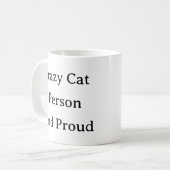 猫好きマグ熱狂する- Cat Person 誇りを持った and コーヒーマグカップ (正面左)