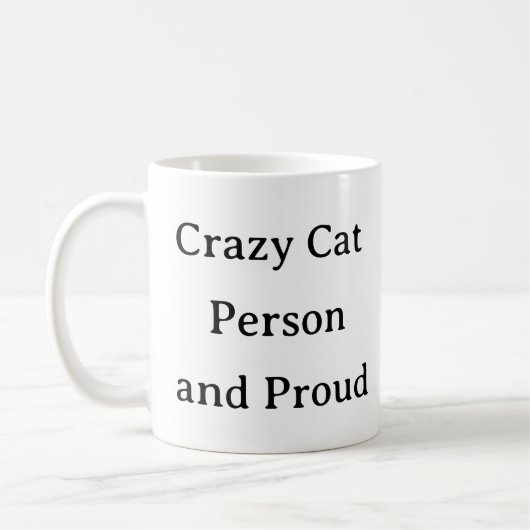 猫好きマグ熱狂する- Cat Person 誇りを持った and コーヒーマグカップ (左)