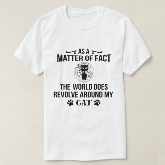 猫好きユーモア Tシャツ (デザイン正面)