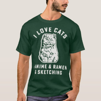 猫好きラーメン猫ママ女の子 Tシャツ