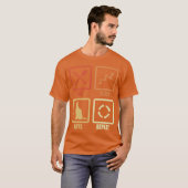 猫好きルーチンの友人 Tシャツ (正面フル)
