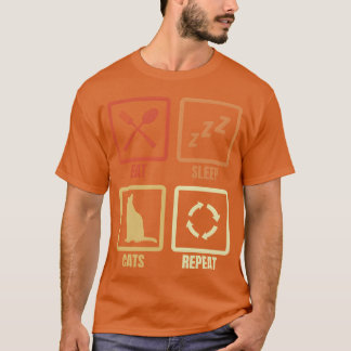 猫好きルーチンの友人 Tシャツ