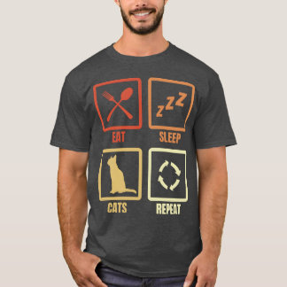 猫好きルーチンの友人 Tシャツ