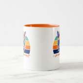 猫好きレトロヴィンテージ私は私が望むようにすおもしろいる ツートーンマグカップ (中央)