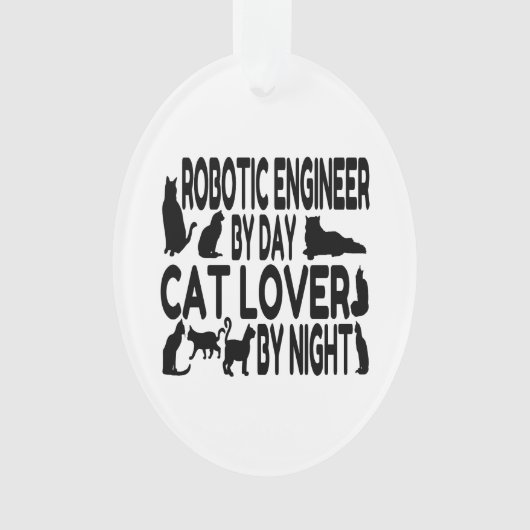 猫好きロボット技術者 オーナメント (正面)