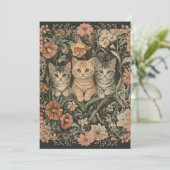 猫好きヴィンテージバースデーパーティ招待状 招待状 (スタンド正面)