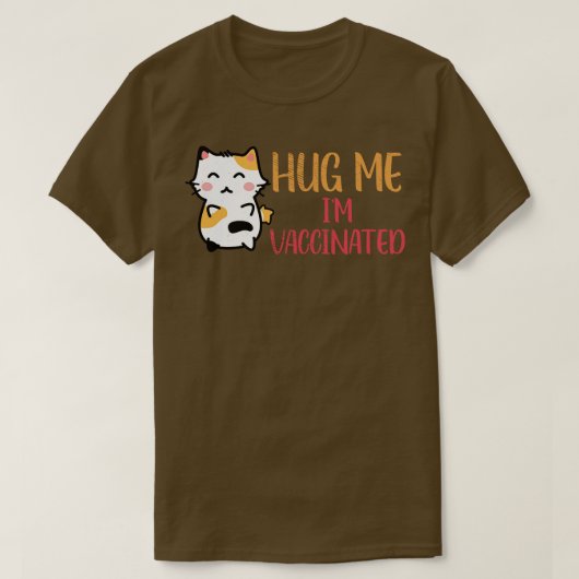 猫好き予防接種かわいい動物のセルフケア Tシャツ (デザイン正面)