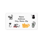 猫好き住所 シール (正面)