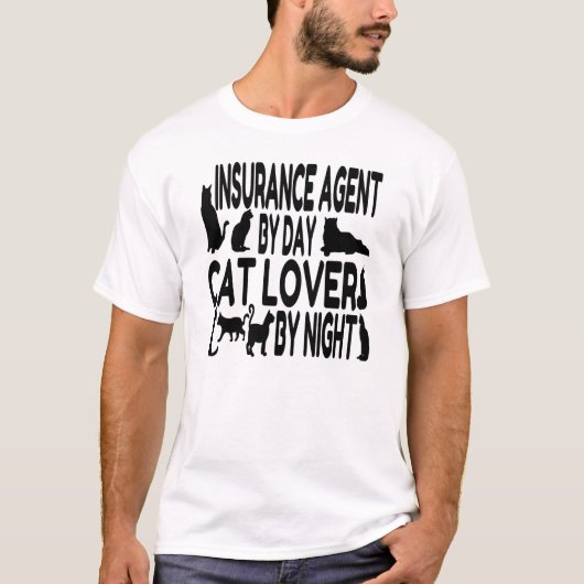 猫好き保険代理店 Tシャツ (正面)