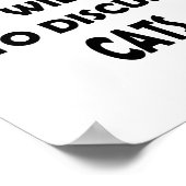 猫好き内向型 – おもしろいデザイン ポスター (角)