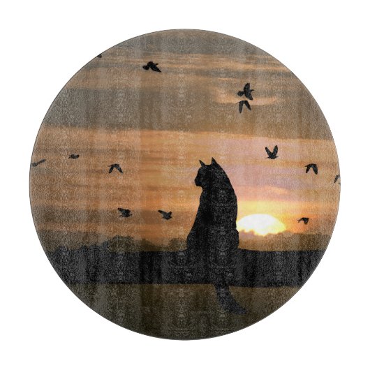 猫好き切断板 カッティングボード (正面)