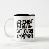 猫好き化学者 ツートーンマグカップ (左)