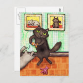 猫好き友情/ありがとうはがき ポストカード (正面/裏面)