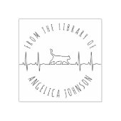 猫好き名前をカスタムする図書手提書供 ラバースタンプ (インプリント)