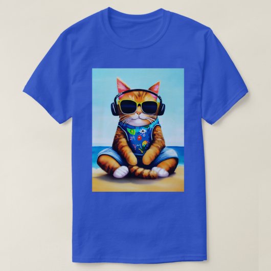 猫好き夏 Tシャツ (デザイン正面)