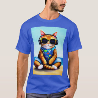 猫好き夏 Tシャツ