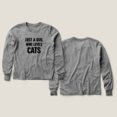 猫好き女子のためのシンプルなデザイン - 猫愛が溢れる (デザイン 正面&背面)