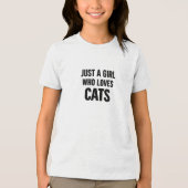 猫好き女子のためのシンプルな猫愛 トライブレンドTシャツ (正面)