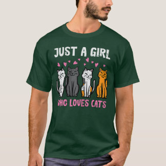 猫好き女子のための面白いデザイン 女性や女子に最適 Tシャツ