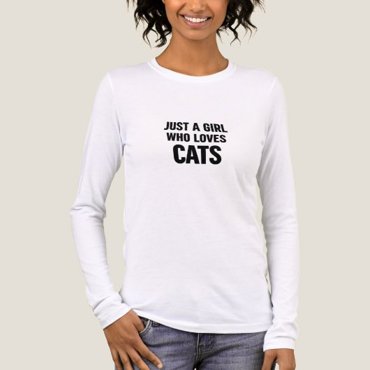 猫好き女子 – かわいいシンプルな猫グッズ トライブレンドTシャツ (正面)