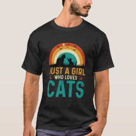 猫好き女子 – かわいい猫好きのためのデザイン Tシャツ
