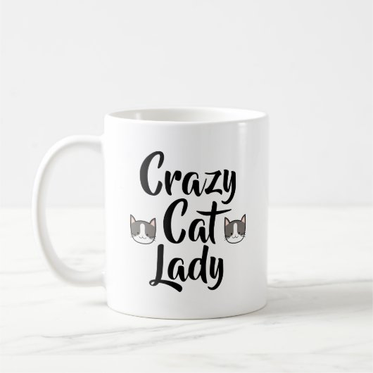 猫好き女子 コーヒーマグカップ (左)
