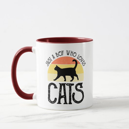 猫好き少年 マグカップ (左)