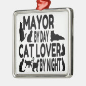 猫好き市長 メタルオーナメント (左)