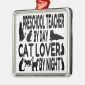 猫好き幼稚園先生 メタルオーナメント (左)