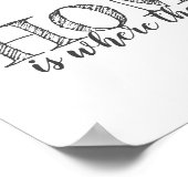 猫好き引用文ポスター白灰色 ポスター (角)