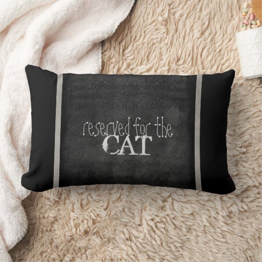 猫好き引用文枕ユーモア灰色と白 ランバークッション (ブランケット)