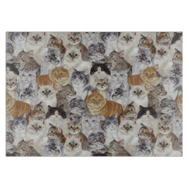 猫好き強化ガラス カッティングボード