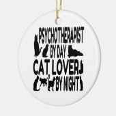 猫好き心理療法士 セラミックオーナメント (左)