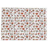 猫好き抱き枕：子猫とハート ラージペーパーバッグ (裏面)