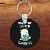 猫好き救地球ハで唯一の惑星 キーホルダー (正面)