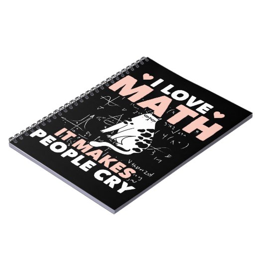 猫好き数学ユーおもしろいモア数学おたく ノートブック (左側)