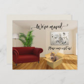 猫好き新しいホーム移動はがき 案内ポストカード (正面/裏面)