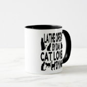 猫好き旋盤操作員 マグカップ (正面右)