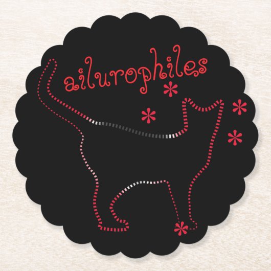 猫好き梅毒 ペーパーコースター (正面)