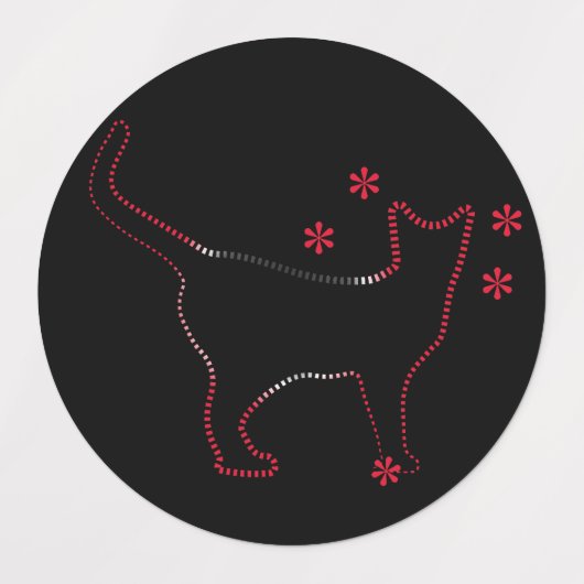 猫好き梅毒 ラベル (デザイン1)