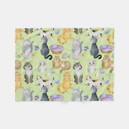 猫好き模様ペットブランケット フリースブランケット