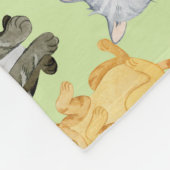 猫好き模様ペットブランケット フリースブランケット (角)