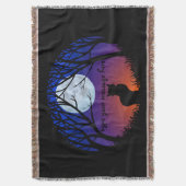 猫好き毛布パーソナライズされた猫ブランケット スローブランケット (正面縦)